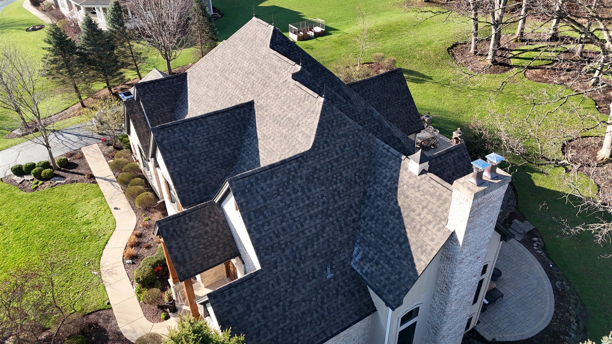 Completed roof on a home in Hoffman Estates